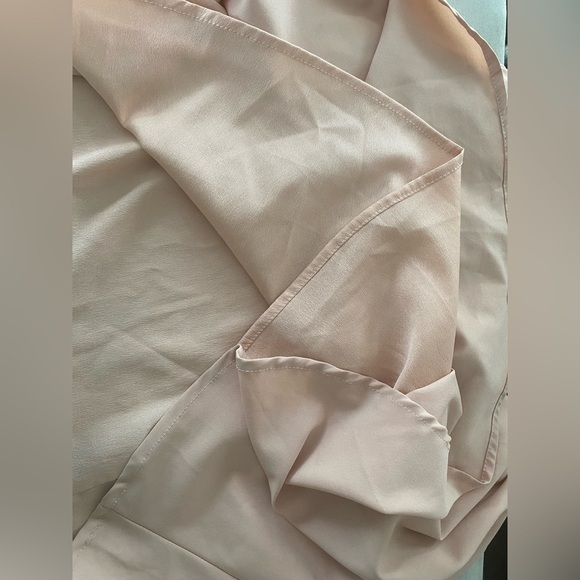 NWT Tobi Andie Blush Pink Pastel Peach Mini Skater Open Cutout Back Dress Large - Picture 12 of 15